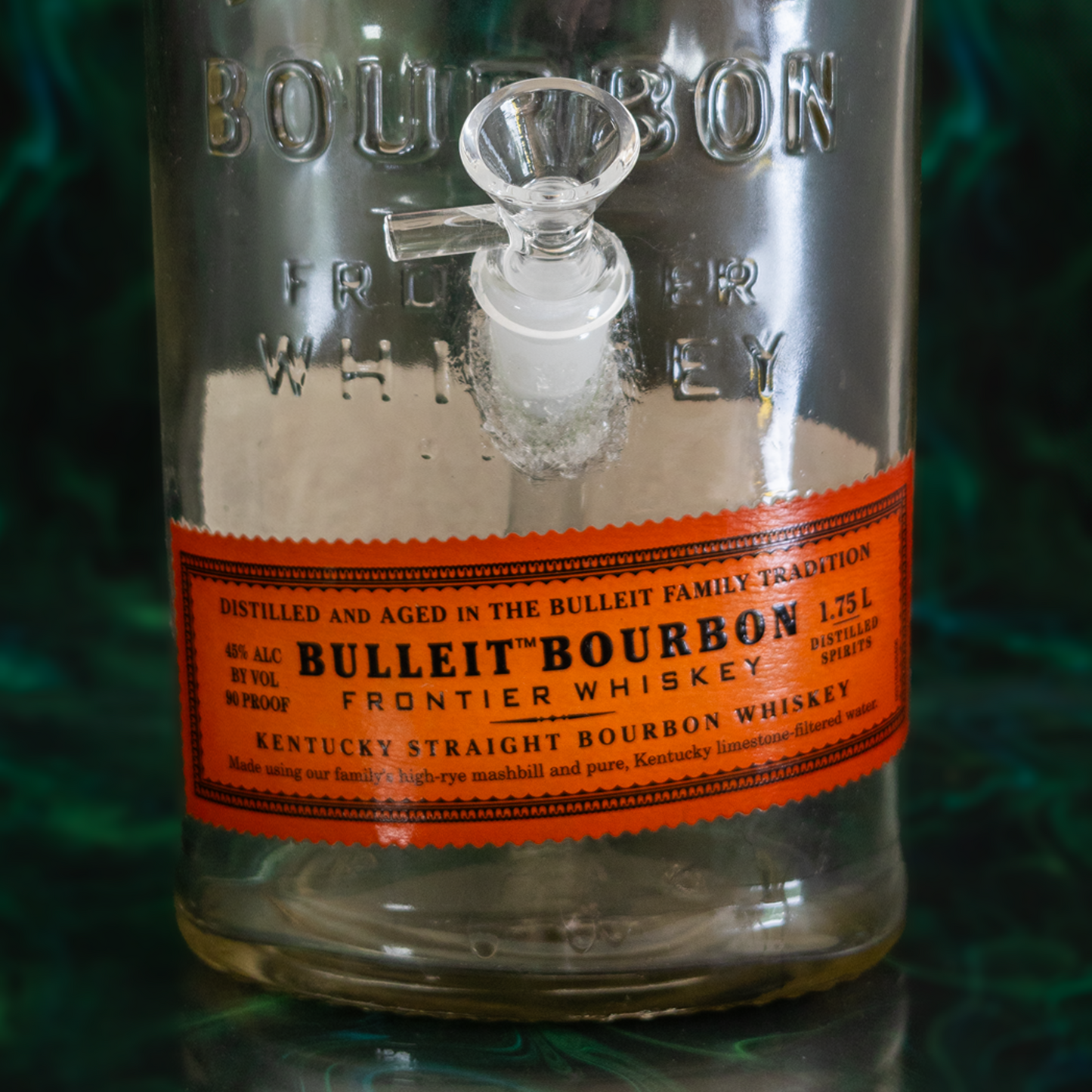 Bulleit Bourbon Bottle Bong