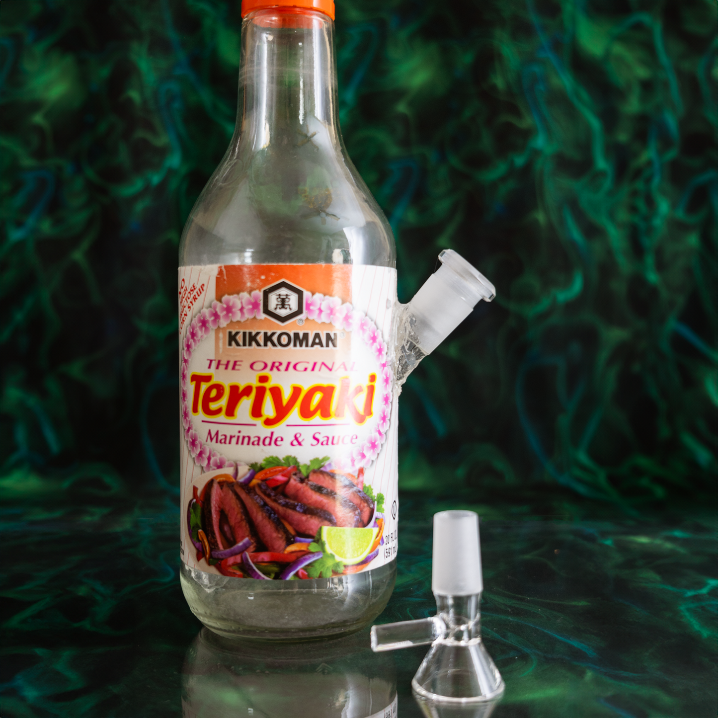 Kikkoman Teriyaki sauce bottle water pipe