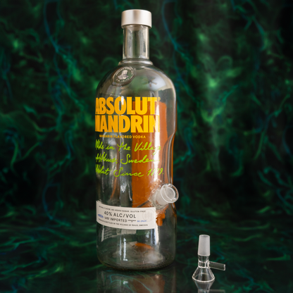 Absolute Vodka Mandrin bottle water pipe